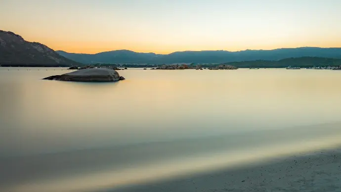mer coucher du soleil palombaggia