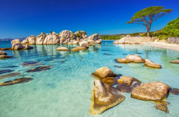 plage de santa giulia porto vecchio bord de mer Corse du Sud