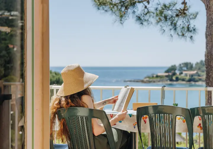 la vue de la terrasse d'une chambre telemaque tarco proche de bonifacio